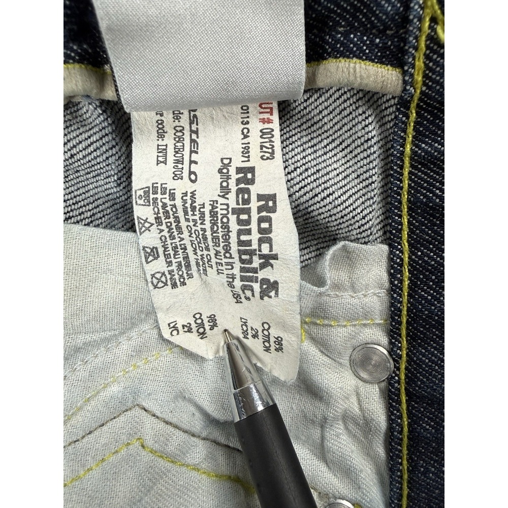 Rock & Republic Costello Jeans Women's 26 Dark Wash Straight Leg Denim - Picture 9 of 13